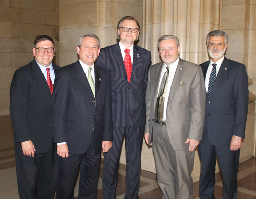 Councilmen Joe Cimperman and Mike Polensek, Consul Jure Zmauc, Ohio Senator Kenny Yuko and Mayor Frank Jackson