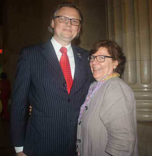 Slovenian Consul General Jure Zmauc with Lee Shapiro