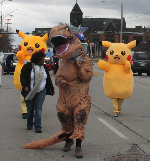 5th annual Kurentovanje Parade in Cleveland - dinosaur