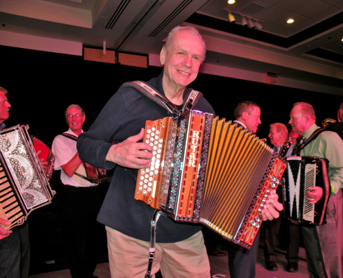 Bob Zgonc, Pittsburgh, Pennsylvania, joined in the accordion jam session 