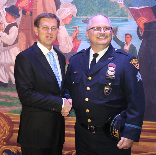 Prime Minister Miro Cerar and Police Officer