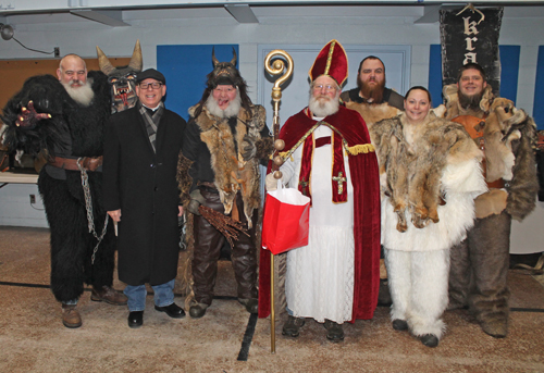 Krampus of Cleveland characters with Councilman Mike Polensek