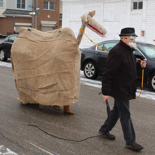 Slovenian creature at Cleveland Kurentovanje Parade