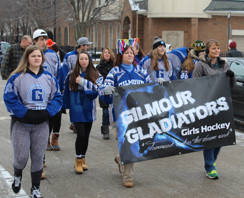 Gilmour Gladiators at Cleveland Kurentovanje Parade