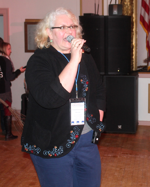 Festival Volunteer Mary Ann served as MC