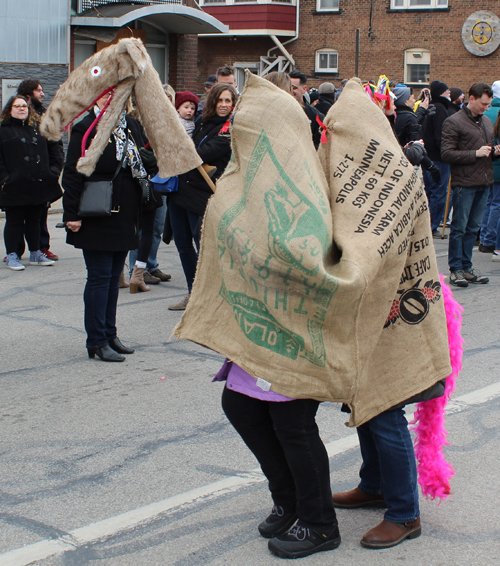 Slovenian marchers at Kurentovanje Parade