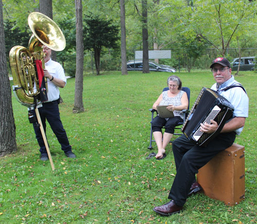 Musicians warming up