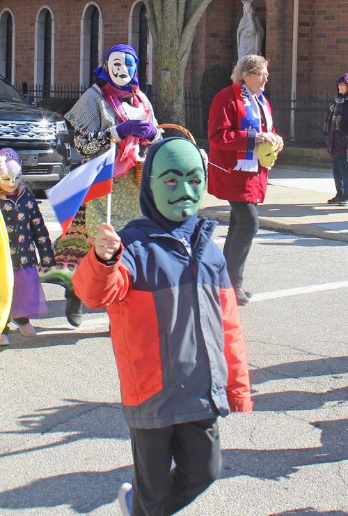 St Mary's Slovenian School at Kurentovanje Parade in Cleveland