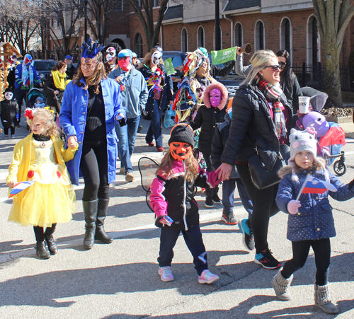 St Mary's Slovenian School at Kurentovanje Parade in Cleveland