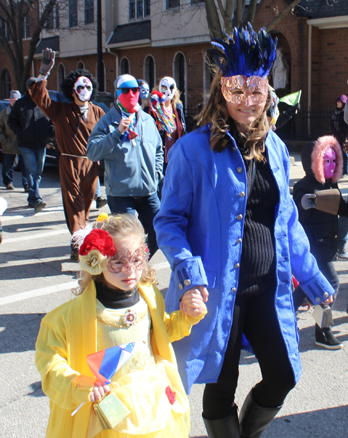 St Mary's Slovenian School at Kurentovanje Parade in Cleveland