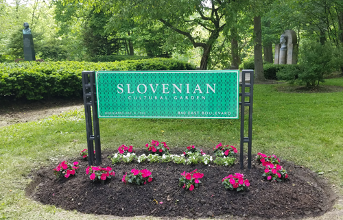 Slovenian Cultural Garden sign