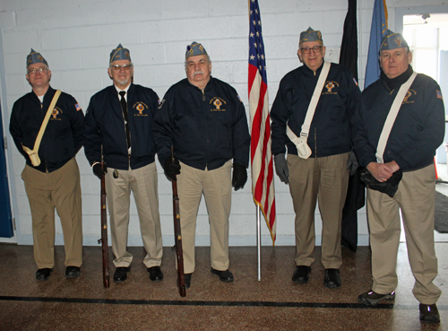 Color Guard ready to march in 2022 Kurentovanje Parade in Cleveland