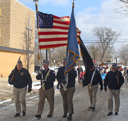 Color Guard at 2022 Kurentovanje Parade in Cleveland