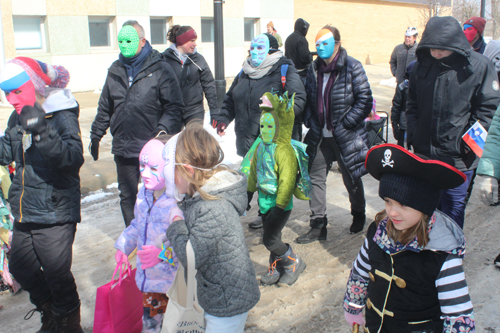 Kids at 2022 Kurentovanje Parade in Cleveland