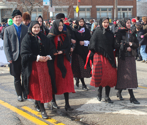 Dancers at 2022 Kurentovanje Parade in Cleveland