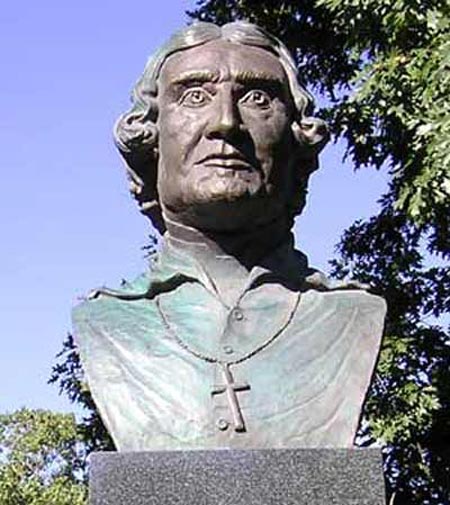 Bishop Frederic Baraga statue - Slovenian Cultural Garden - Cleveland Ohio (photos by Dan Hanson)