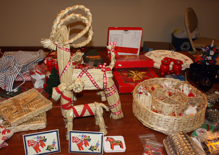 Sweidsh Julbocken straw goat at Santa Lucia boutique