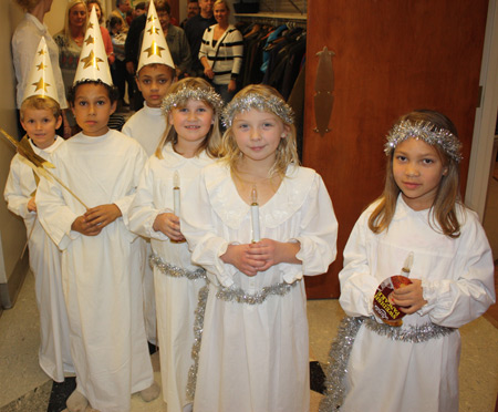 Children dressed for Santa Lucia