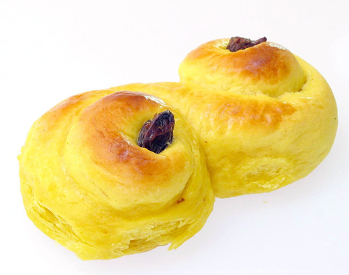 Saffron bun, also called St. Lucia bun (lussebulle)