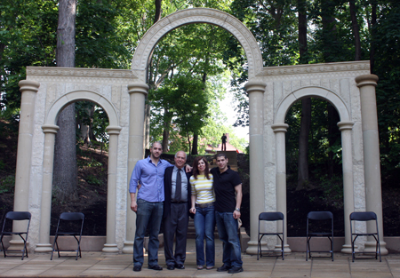 Jamil Dayeh and family in front of the Arch