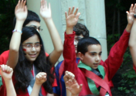 Syrian-American children at Syrian Garden