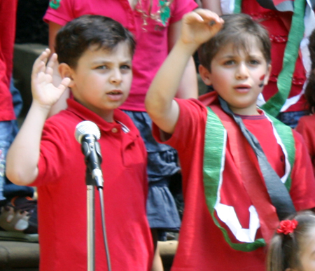 Syrian-American children at Syrian Garden