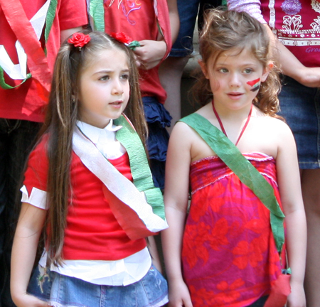 Syrian-American children at Syrian Garden