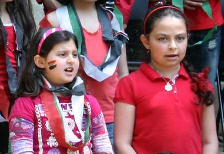 Syrian-American children at Syrian Garden