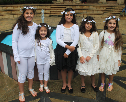 Young Syrain American with jasmine crowns