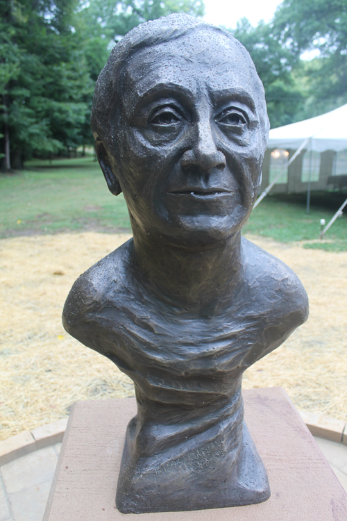 Bust of Nizar Qabbani in Syrian Cultural Garden in Cleveland Ohio