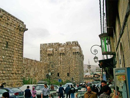 Walls of The ancient city of Damascus
