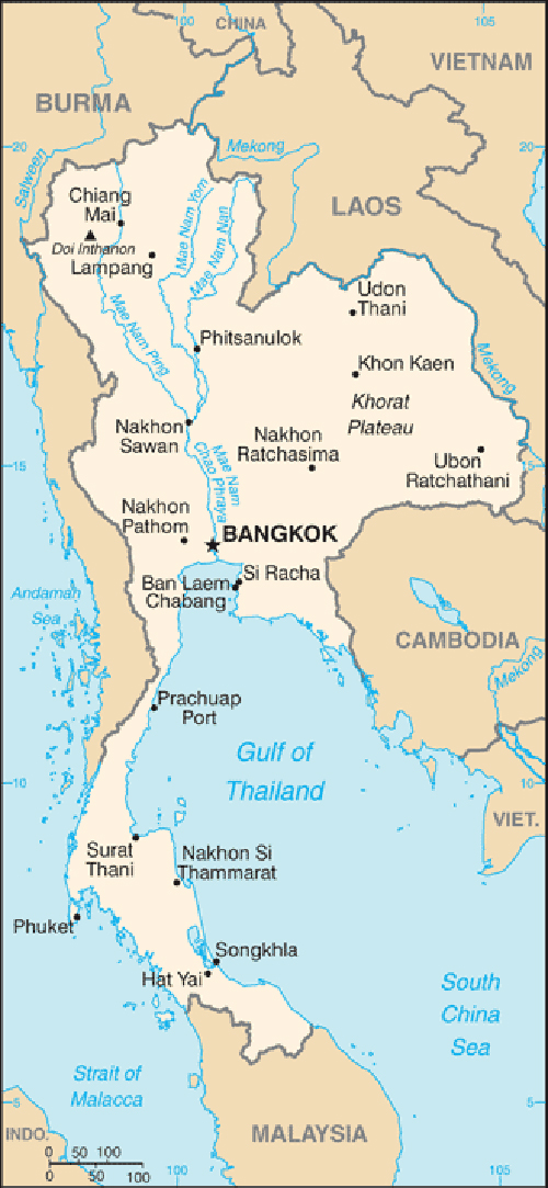 Map of Thailand