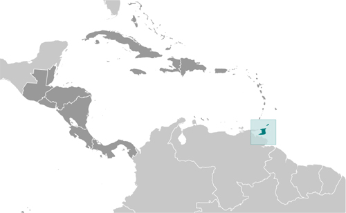 Map of Trinidad and Tobago