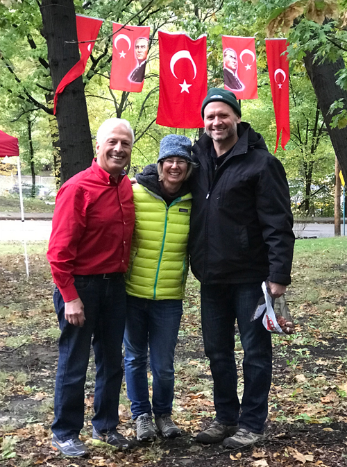 Planting tulips in the Turkish Cultural Garden in Cleveland Ohio
