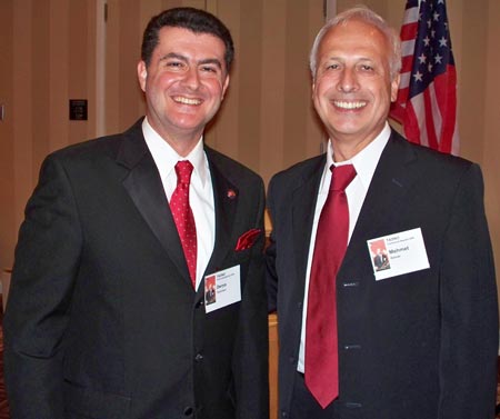 Turkish American Society of Northeast Ohio (TASNO) President  Derya Ferendeci and Mehmet Gencer  help celebrate The Republic of Turkey's 86 Years of Independence