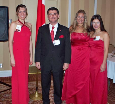 Derya Ferendeci flanked by Gulcin Kucukdalyan, Ayla Gencer and Dilara Ozdener