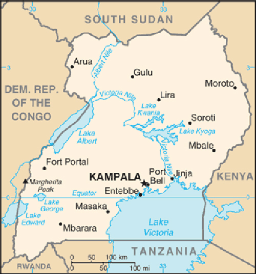 Map of Uganda