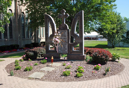 Front of the Ukrainian Famine Memorial at St Vladimir