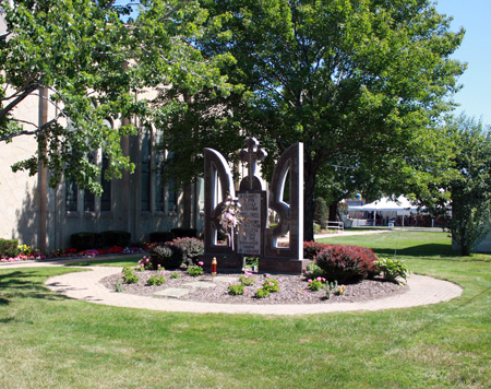 Front of the Ukrainian Famine Memorial at St Vladimir