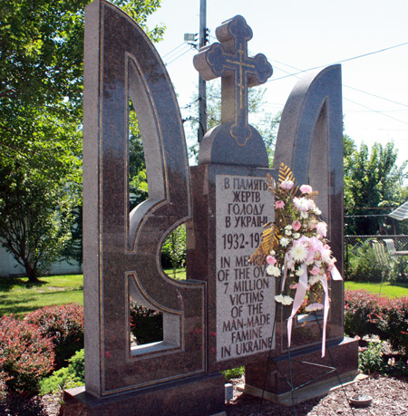 Front of the Ukrainian Famine Memorial at St Vladimir