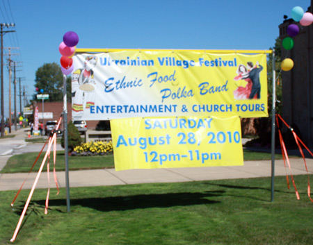 Ukrainian Village Festival sign