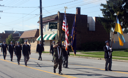 Color Guard started the Ukrainian Village Parade