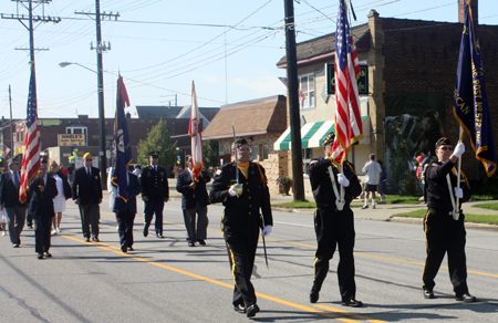 Color Guard started the Ukrainian Village Parade