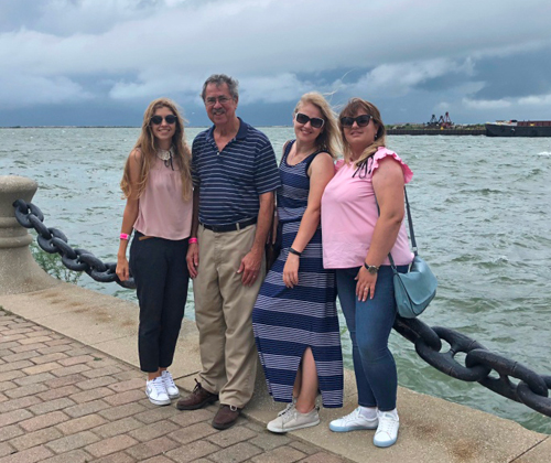 Ukrainian agricultural professors with Andy Fedynsky by Lake Erie