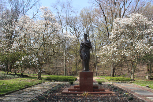 Lesya Ukrainka statue in Ukrainian Cultural Garden in Cleveland