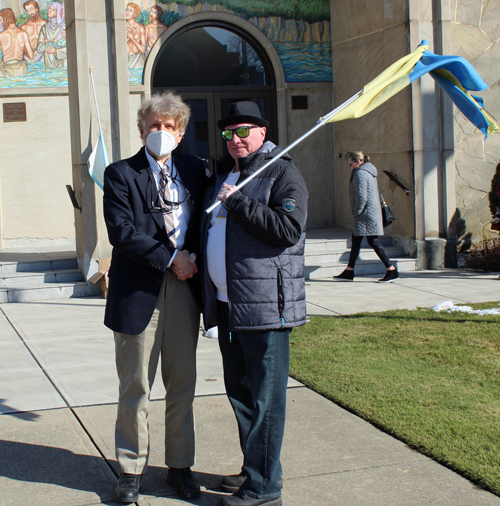 George Jaskiw MD with flag bearer