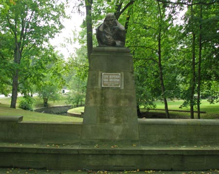 Taras H. Shevchenko statue in Ukrainian Cultural Garden in Cleveland Ohio - photos by Dan Hanson