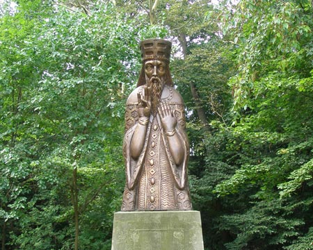 Saint Vladimir Volodymyr Svyatoslavich the Great statue in Ukrainian Cultural Garden in Cleveland Ohio - photos by Dan Hanson