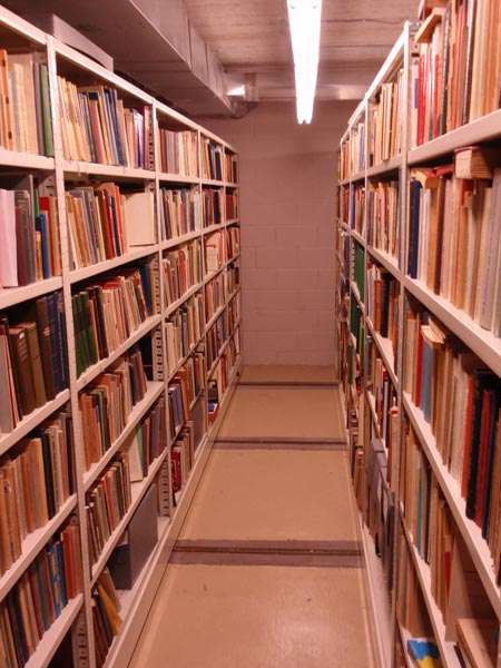 Shelves of books in The Ukrainian Museum-Archives