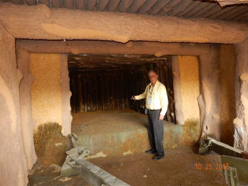 I explore the large inner cave area where the Viet Minh hid their artillery. Even a direct bomb hit from the air would probably have done little dam-age to such a bunker.